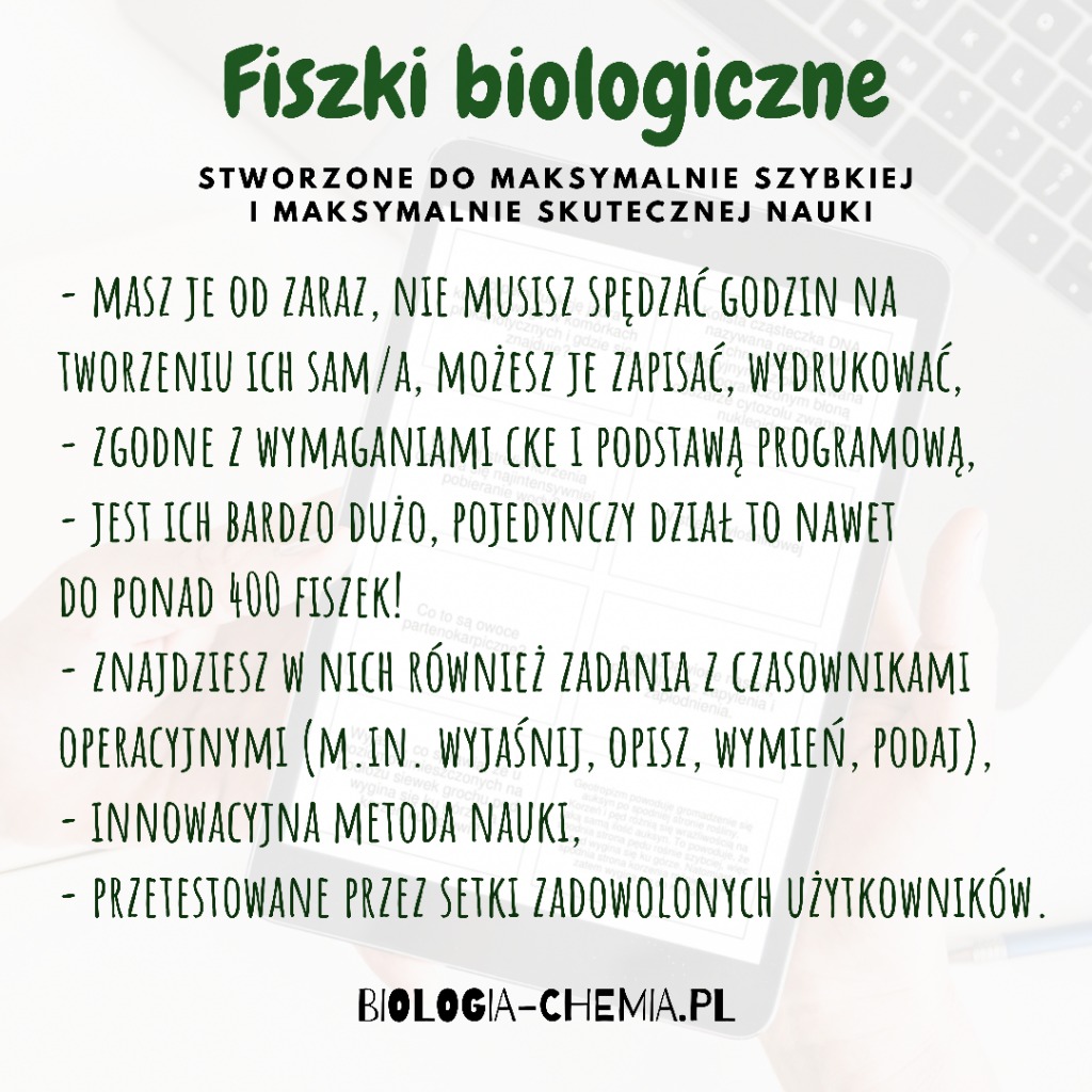 pomoce fiszki z biologii